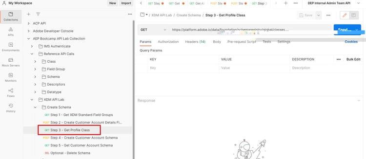 Step 3 - Get Profile Class API request