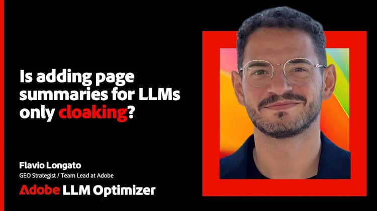Is Adding AI Friendly Page Summaries Cloaking?