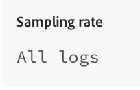 Sampling rate