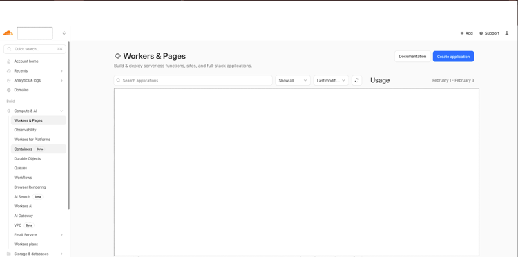 Cloudflare Workers dashboard