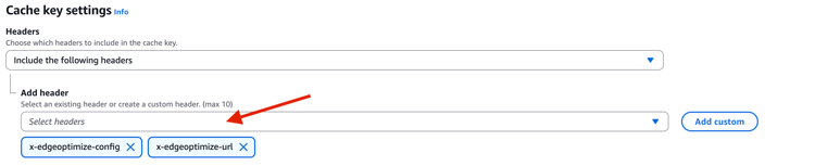Cache policy headers