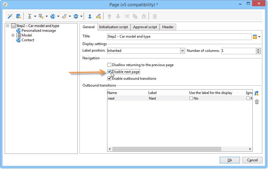 Define web forms page sequencing | Adobe Campaign