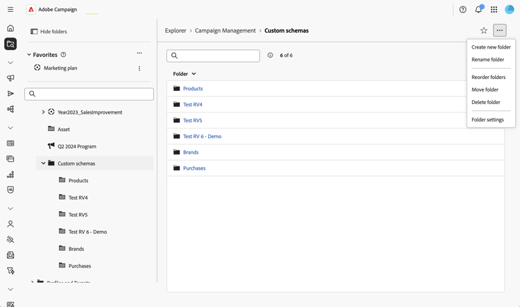 Navigation entry creation for custom schema