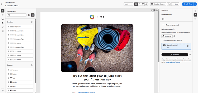 Screenshot showing brands settings options in Adobe Campaign Web