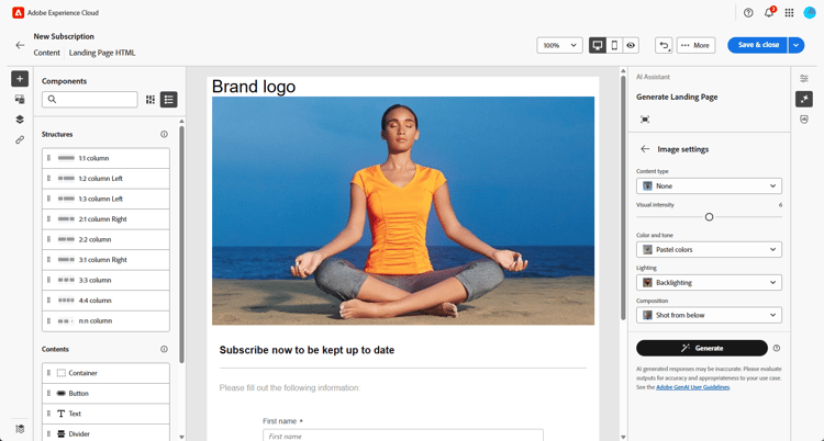 Screenshot showing image settings options.