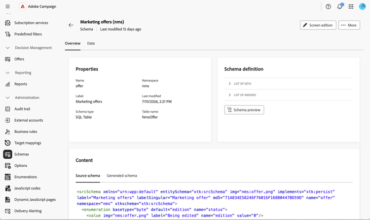 Screenshot showing the screen definition button.