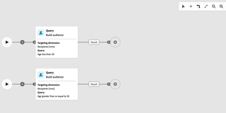 Screenshot showing two branches.