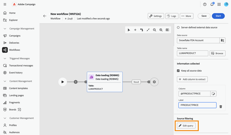 Data loading (RDBMS) activity