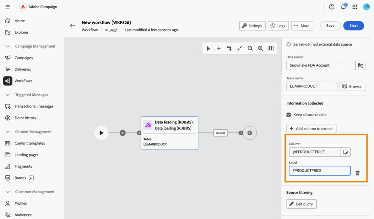Data loading (RDBMS) activity