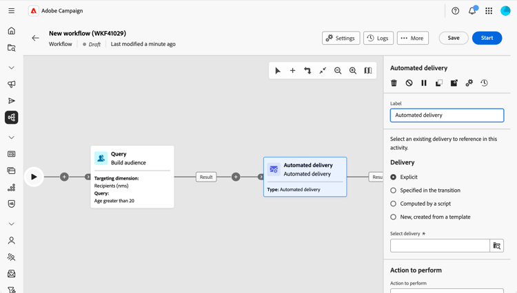 Screenshot showing the automated delivery