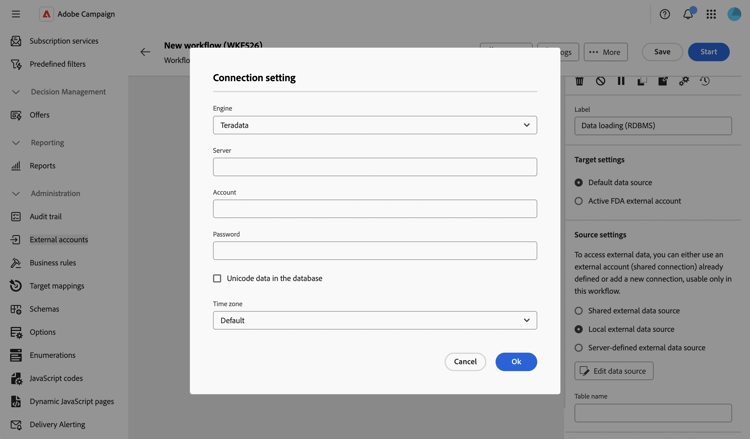Data loading (RDBMS) activity