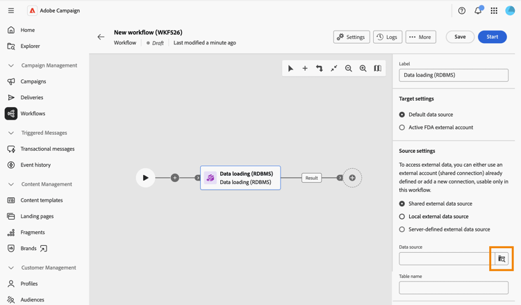 Data loading (RDBMS) activity