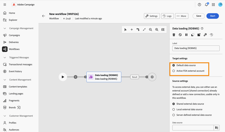Data loading (RDBMS) activity