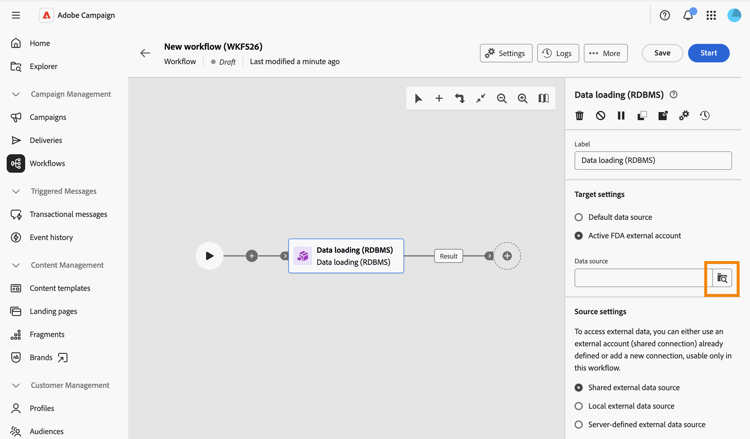 Data loading (RDBMS) activity