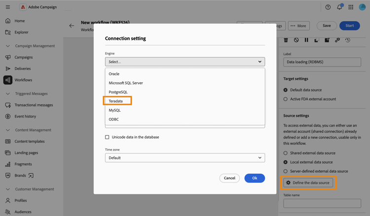 Data loading (RDBMS) activity