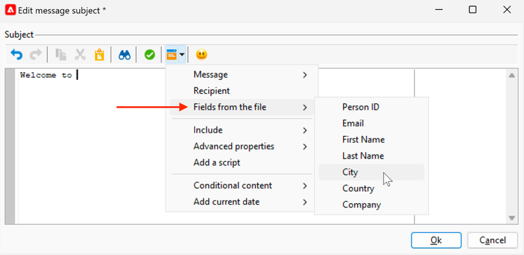 Personalization data from a file