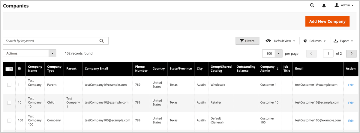 Company management | Adobe Commerce