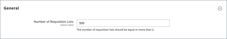 Requisition lists - general setting