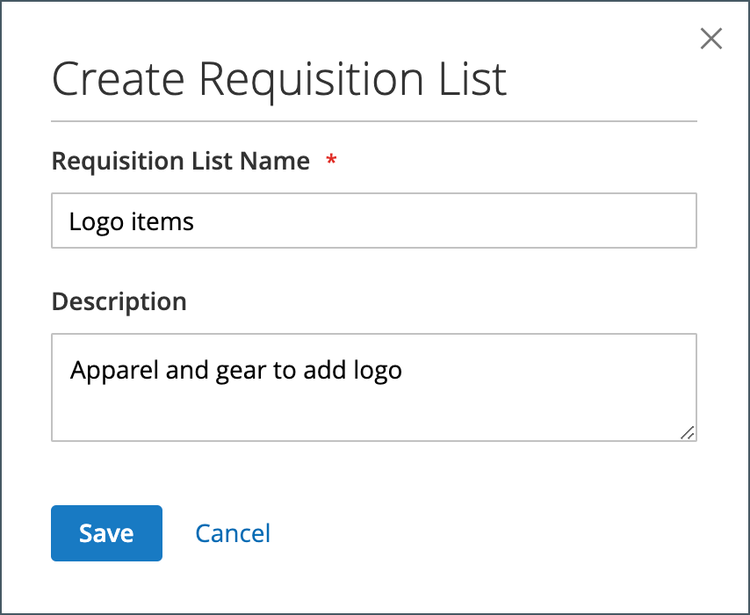 Create Requisition List