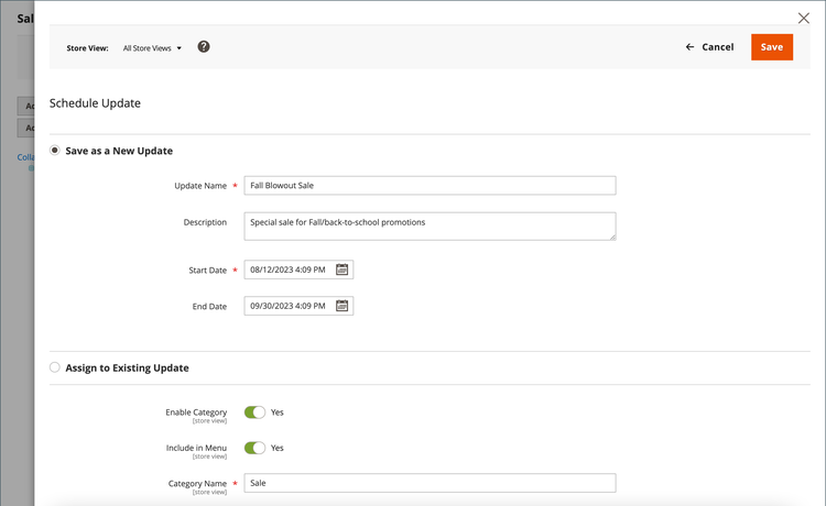 Scheduled Changes