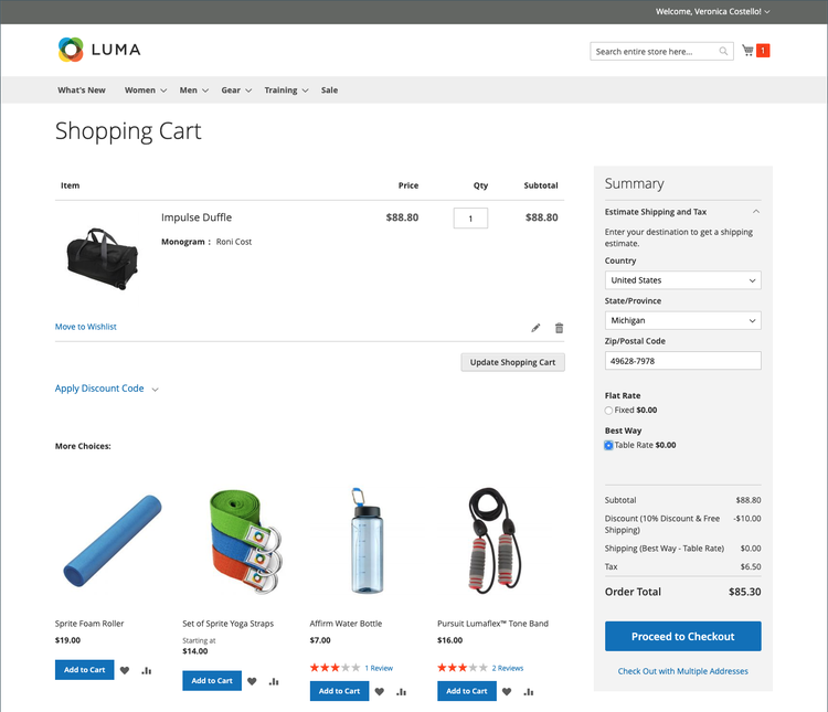 Cart with Customizable Option and Price Rule