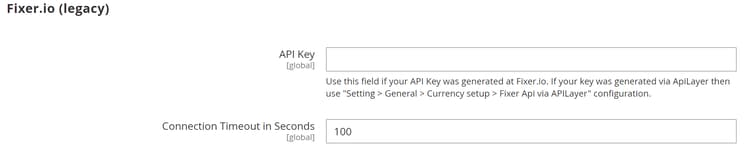 Currency Setup > Fixer.io