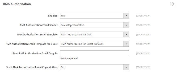 RMA Authorization