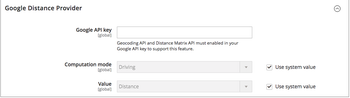 Google Distance Provider