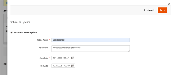 Catalog price rules - new scheduled changes