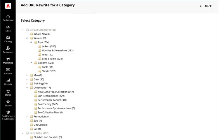 URL rewrite - choose category