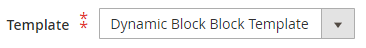 Dynamic block template