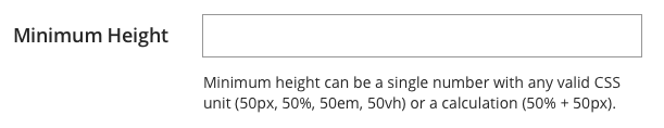 Slider minimum height