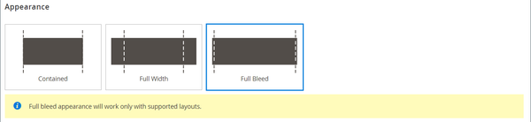 Row settings - full bleed