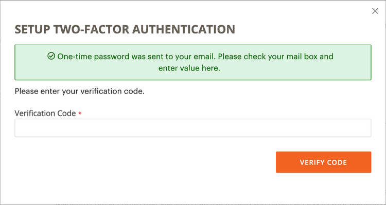 Enter the verification code