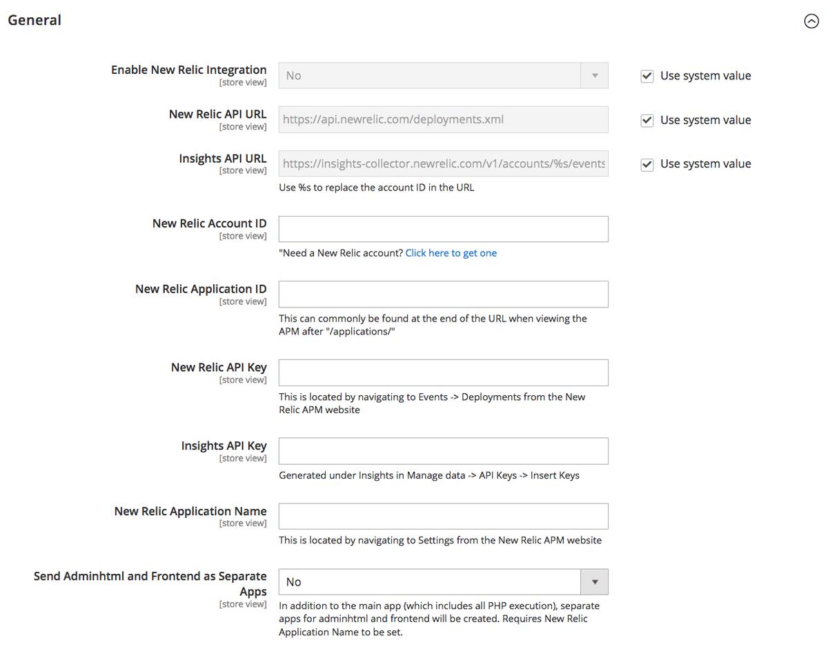 New Relic reporting Adobe Commerce