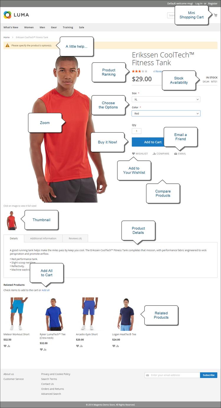 Example storefront product page