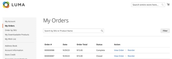 Cancel order after refresh