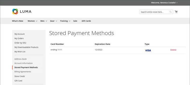 Stored Payment Methods