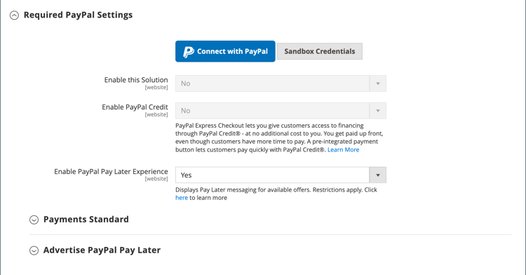 PayPal Payments Standard | Adobe Commerce