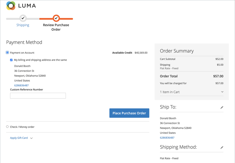 Purchase order review and payment