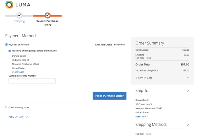 Purchase order review and payment