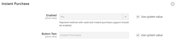 Configuration - instant purchase options