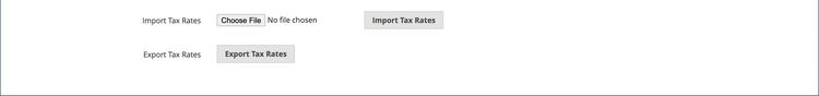 Import / Export Tax Rates