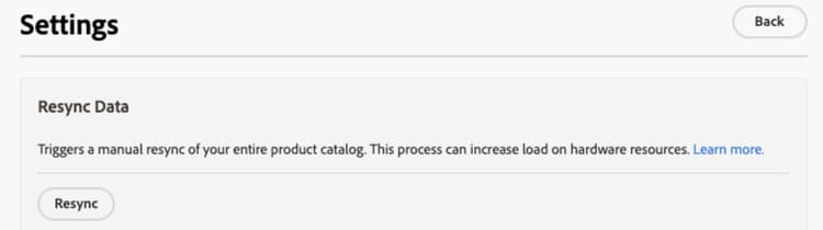 Manually Sync Products