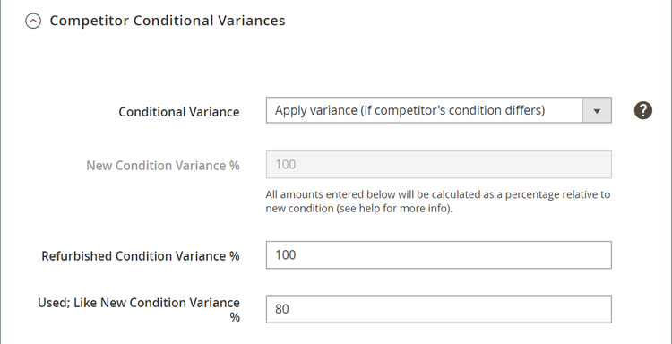 example conditional variance settings