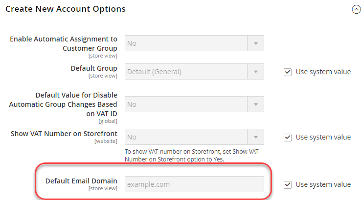 Check settings in the production system