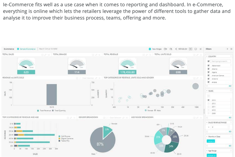 Reporting dashboard example