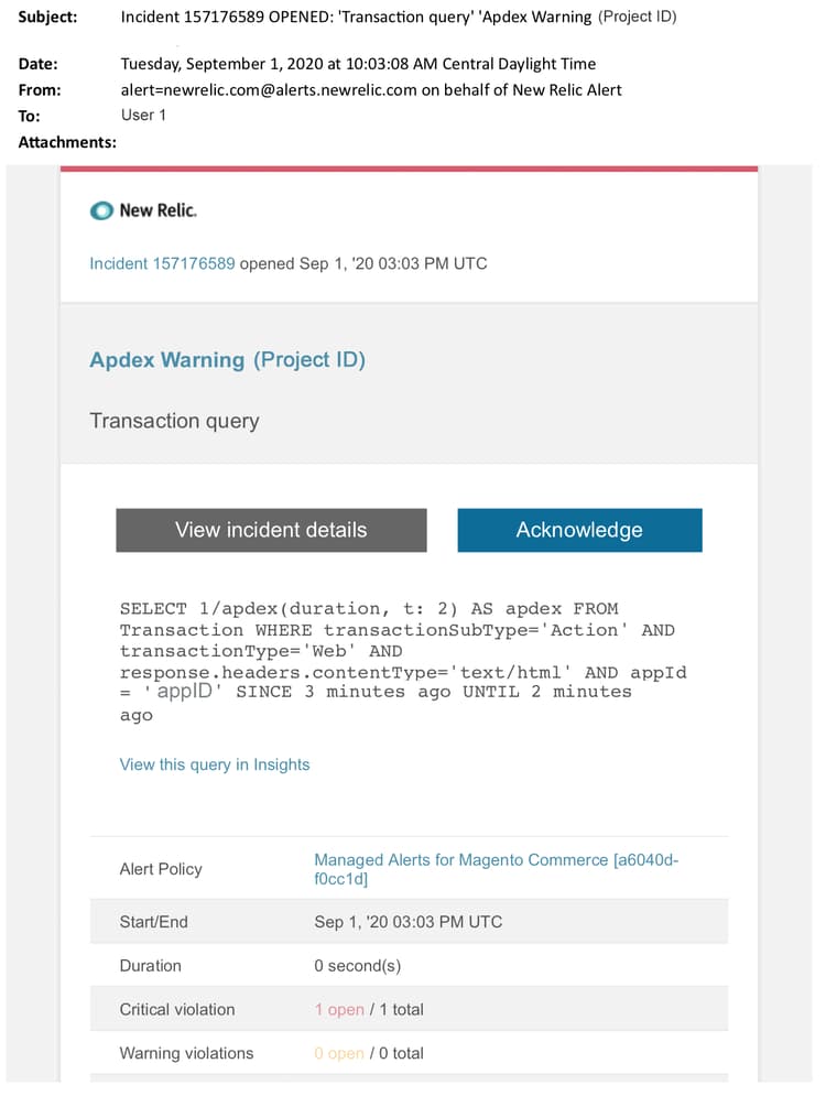 apdex warning alert