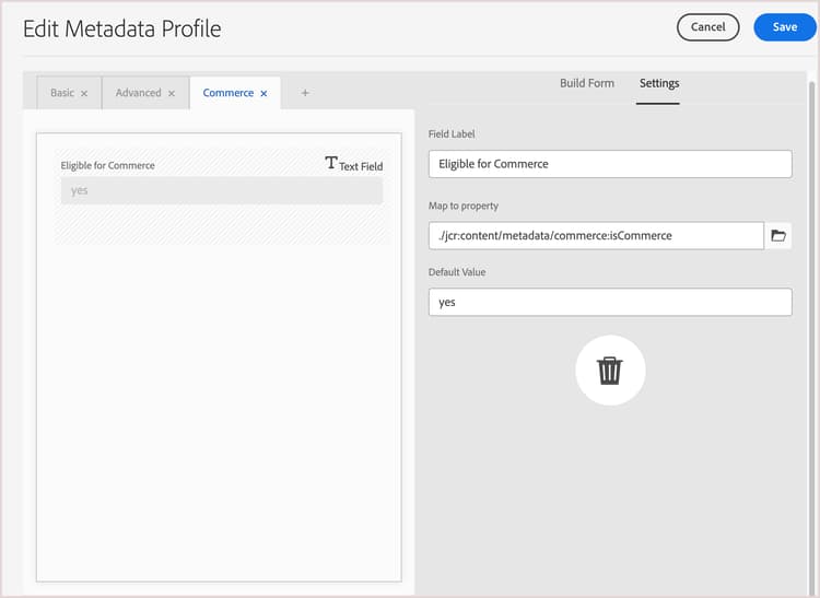 AEM Author Admin add metadata fields to profile