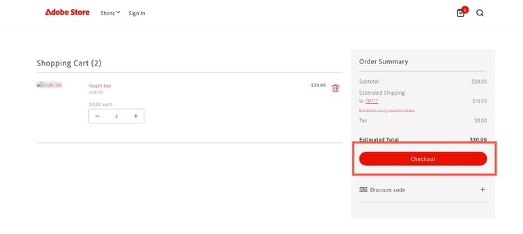 click checkout